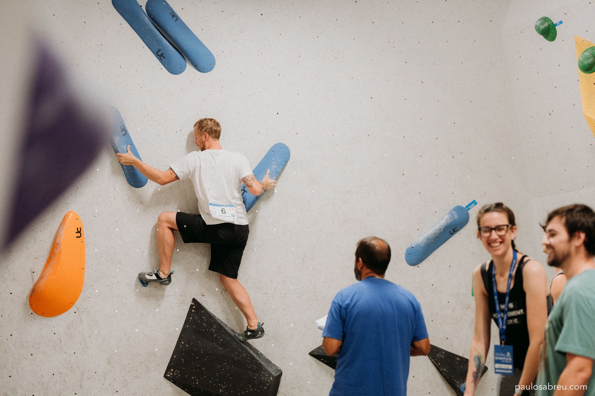 Slab wall climbing at Madeira Climbing Center
