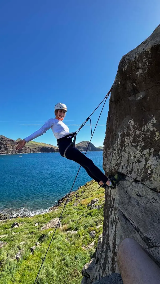 Group rock climbing experience in Madeira Island
